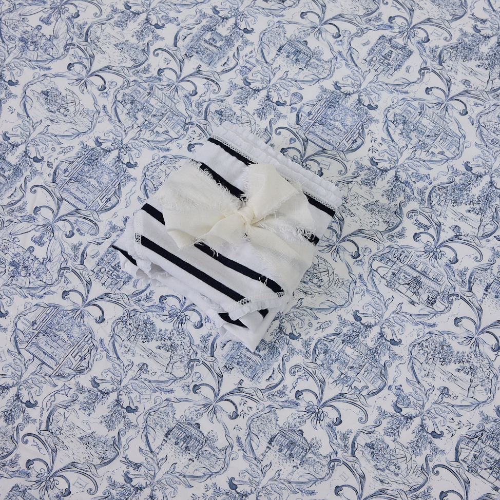 Brief Olivia - Marine stripe & Milk frais